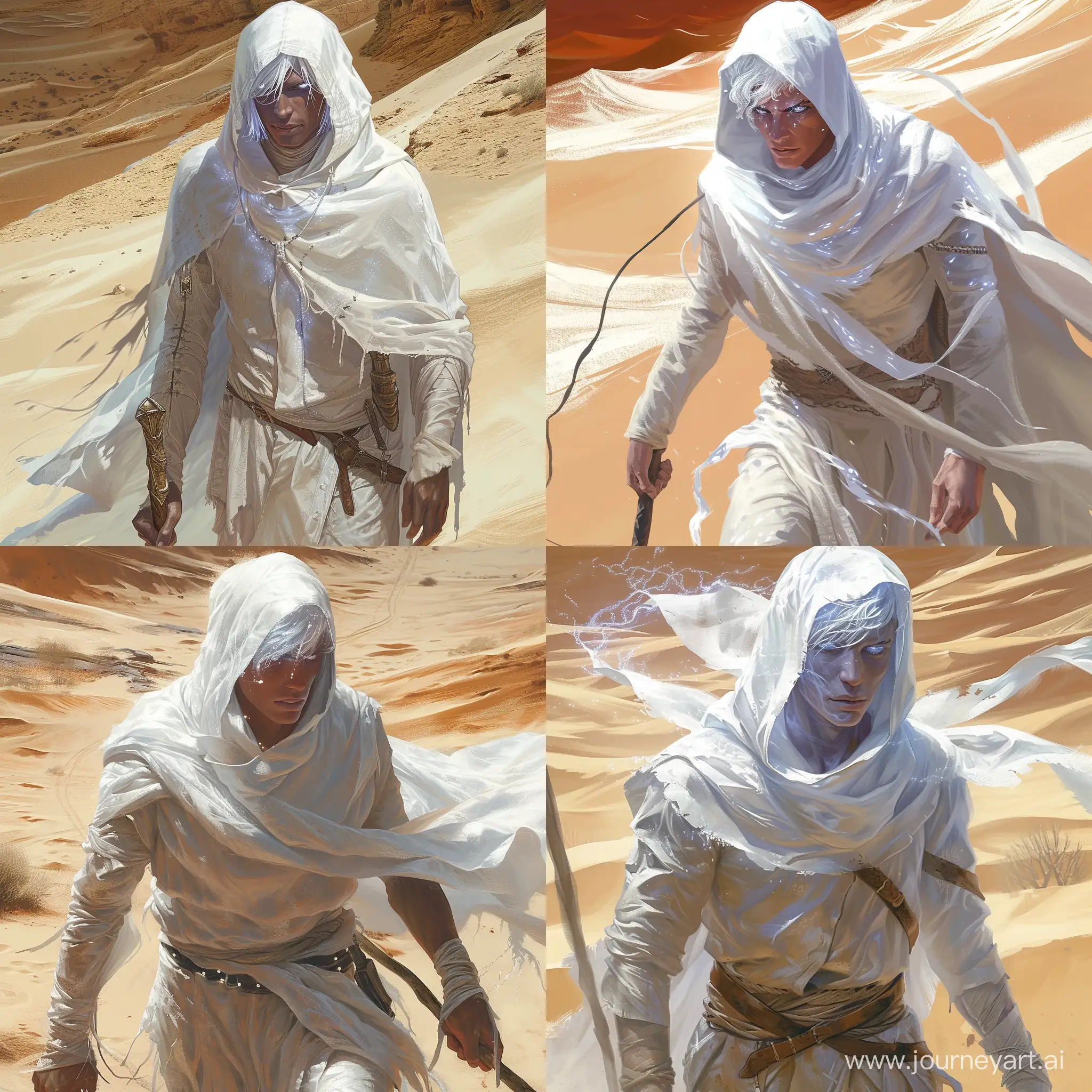 Changeling-Explorer-in-White-Traverse-the-Desert-with-a-Shimmering-Aura