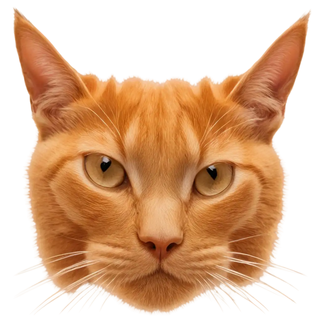 Horned ginger cat