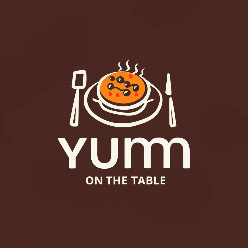 a logo design,with the text "Yum on the Table", main symbol:Yum on the Table,Moderate,be used in Restaurant industry,clear background
