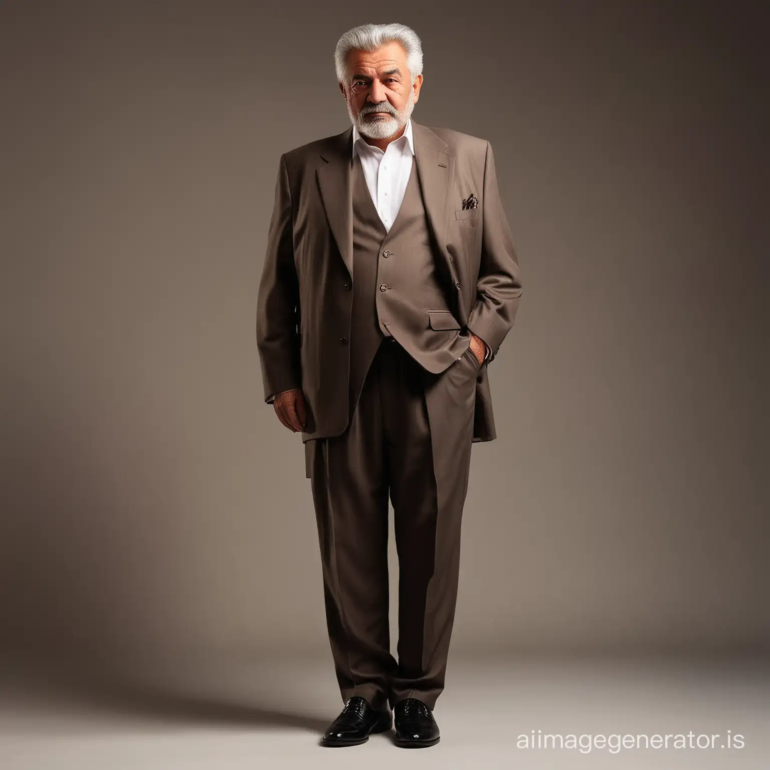 Elegant-Iranian-Gentleman-in-Dark-Brown-Suit-on-Cream-Background