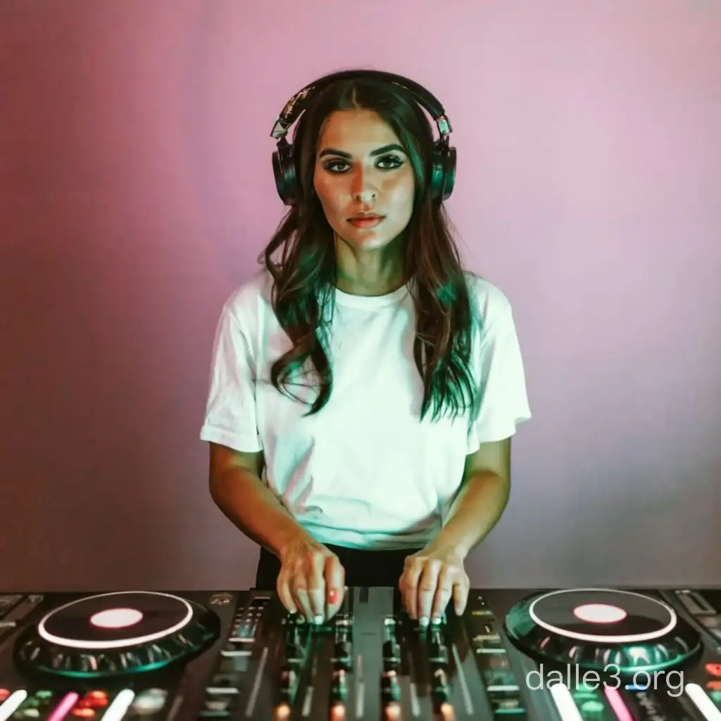 photo of a cool female DJ 