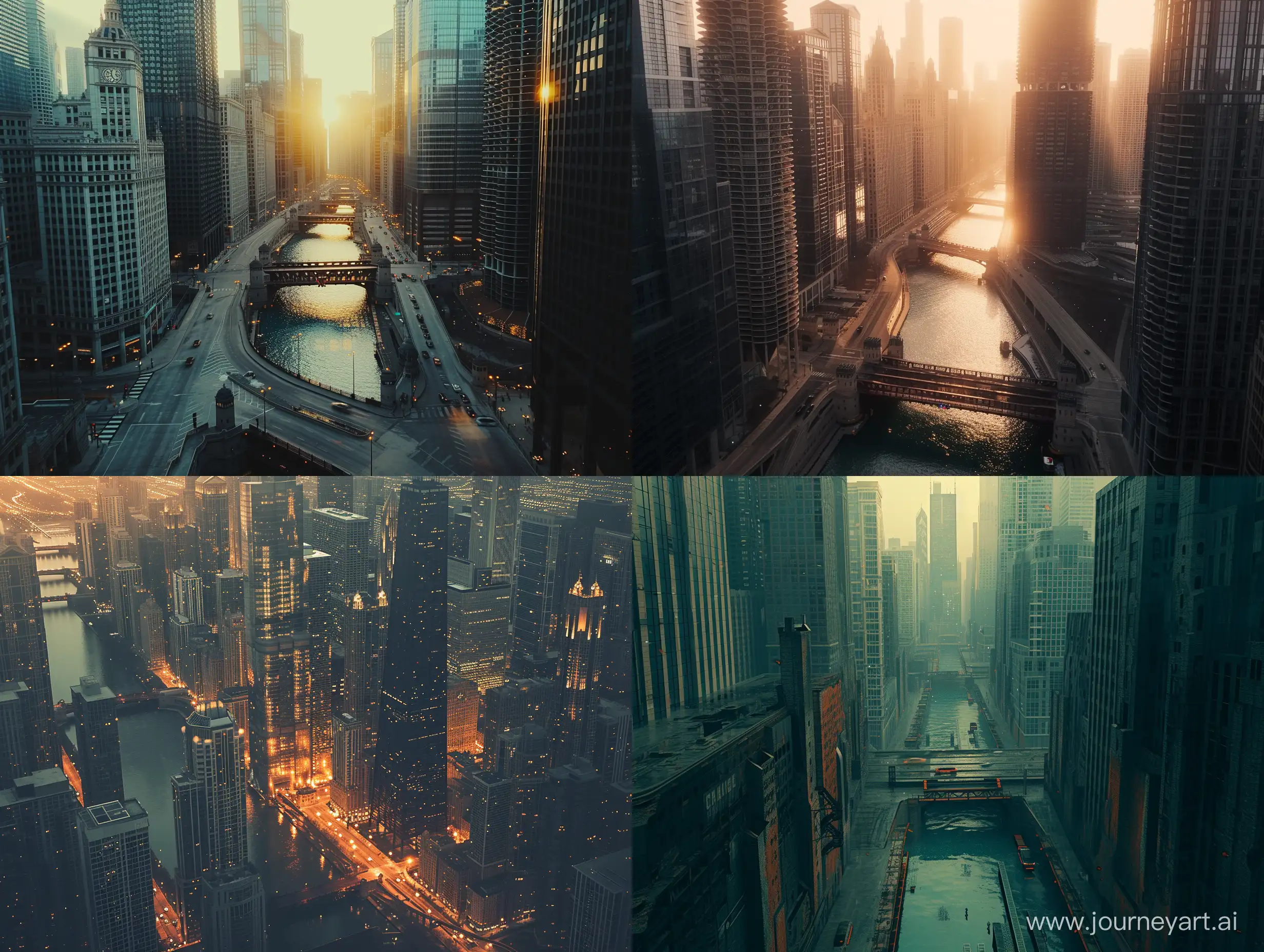 Futuristic-Chicago-Cityscape-Aerial-View-with-Natural-Lighting