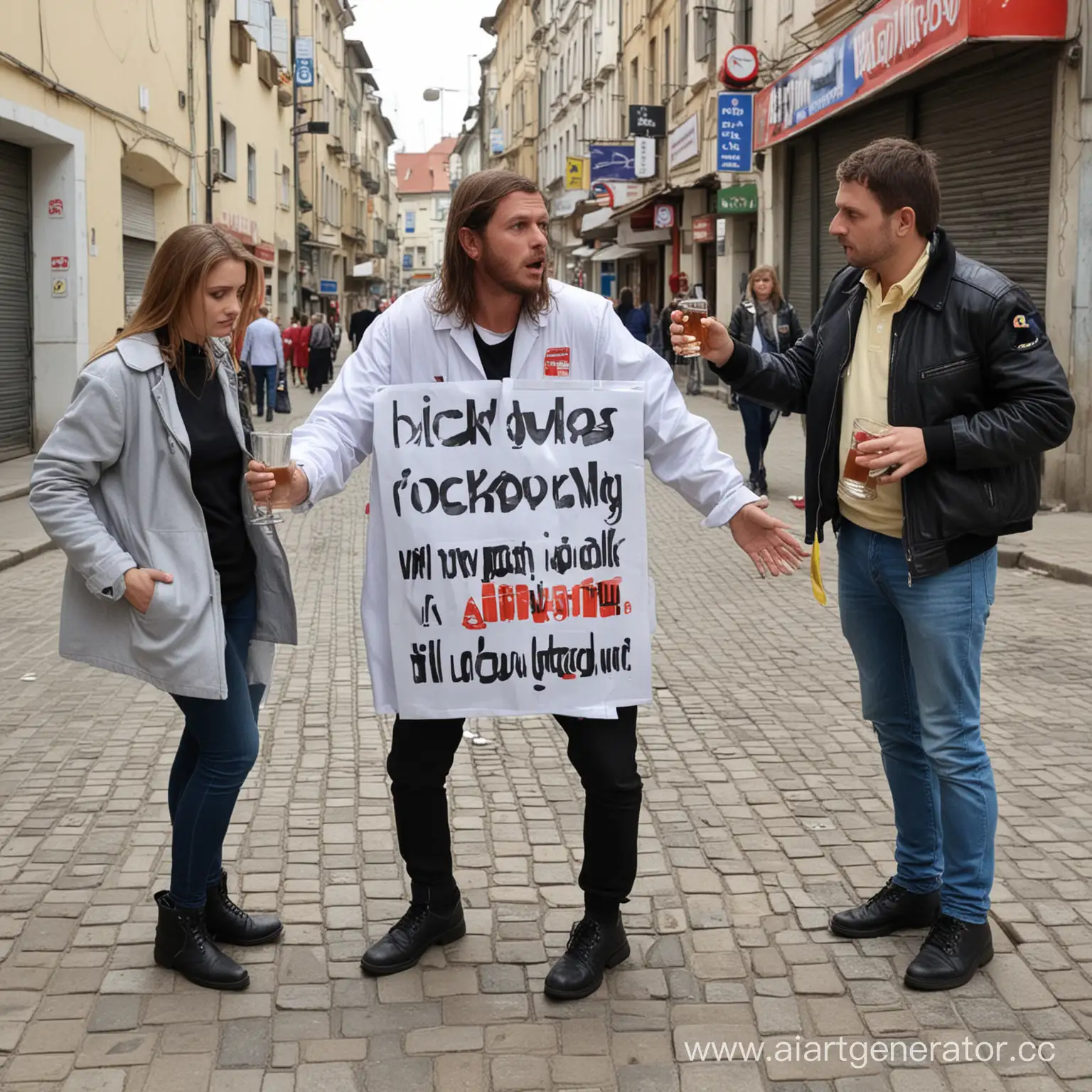 Антиалкогольная кампания в городе пьяниц
