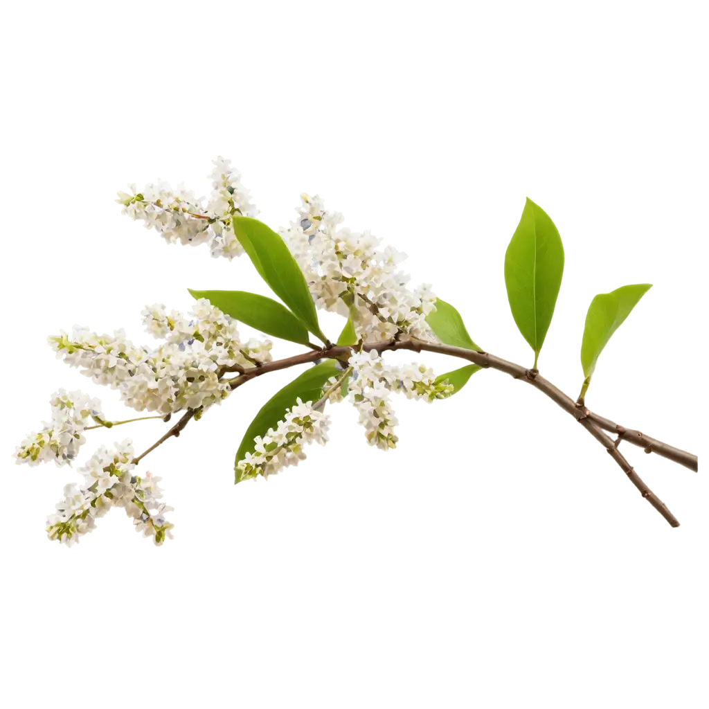  
white lilac branch
