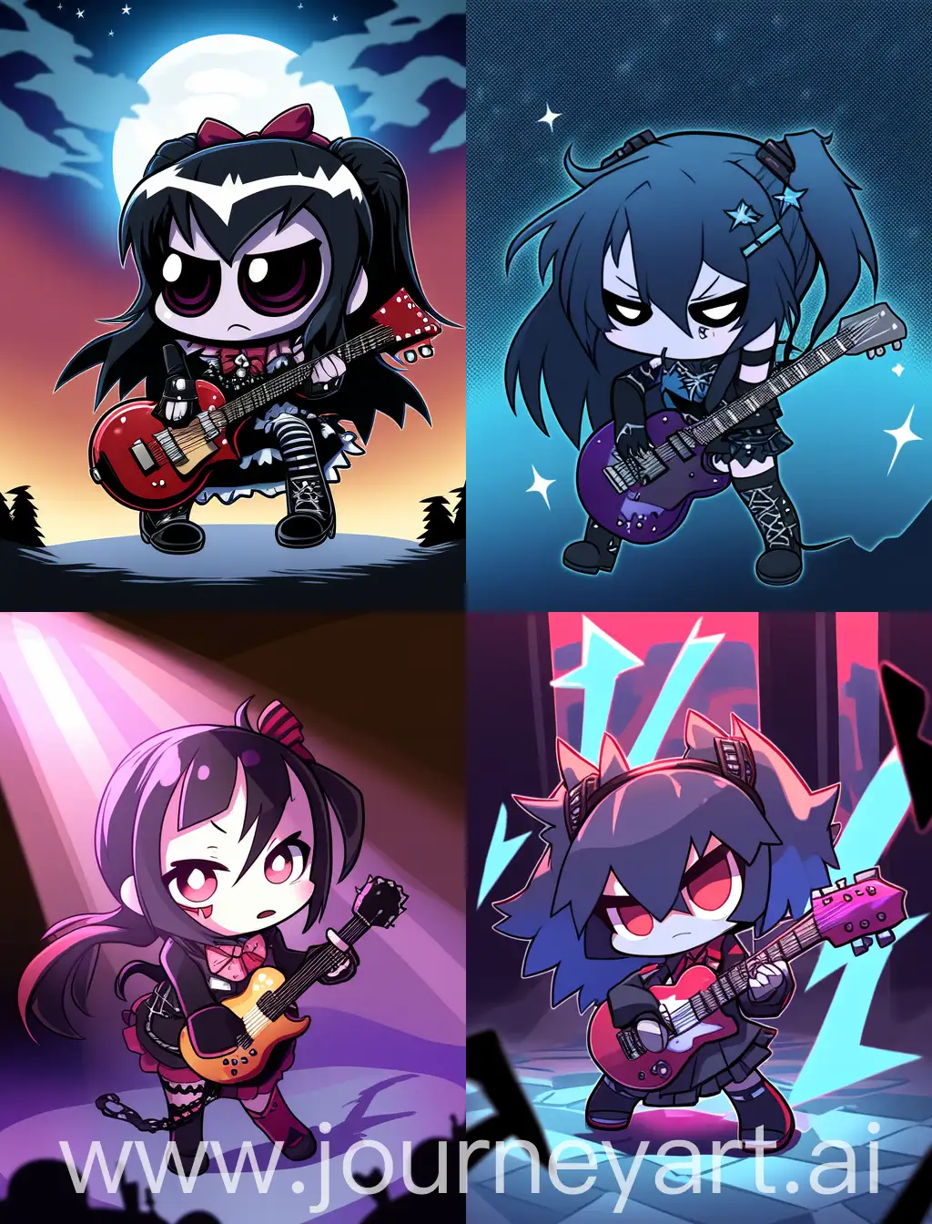 Chibi-Emo-Girl-Playing-Guitar-in-Spooky-Anime-Cartoon-Scene