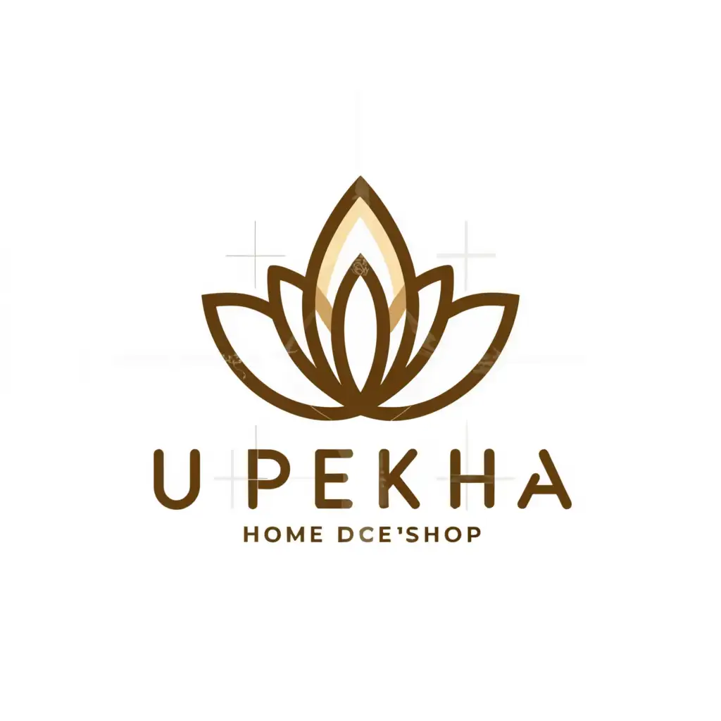 LOGO-Design-For-Upekkha-Elegant-Text-with-Home-Decor-Symbolism