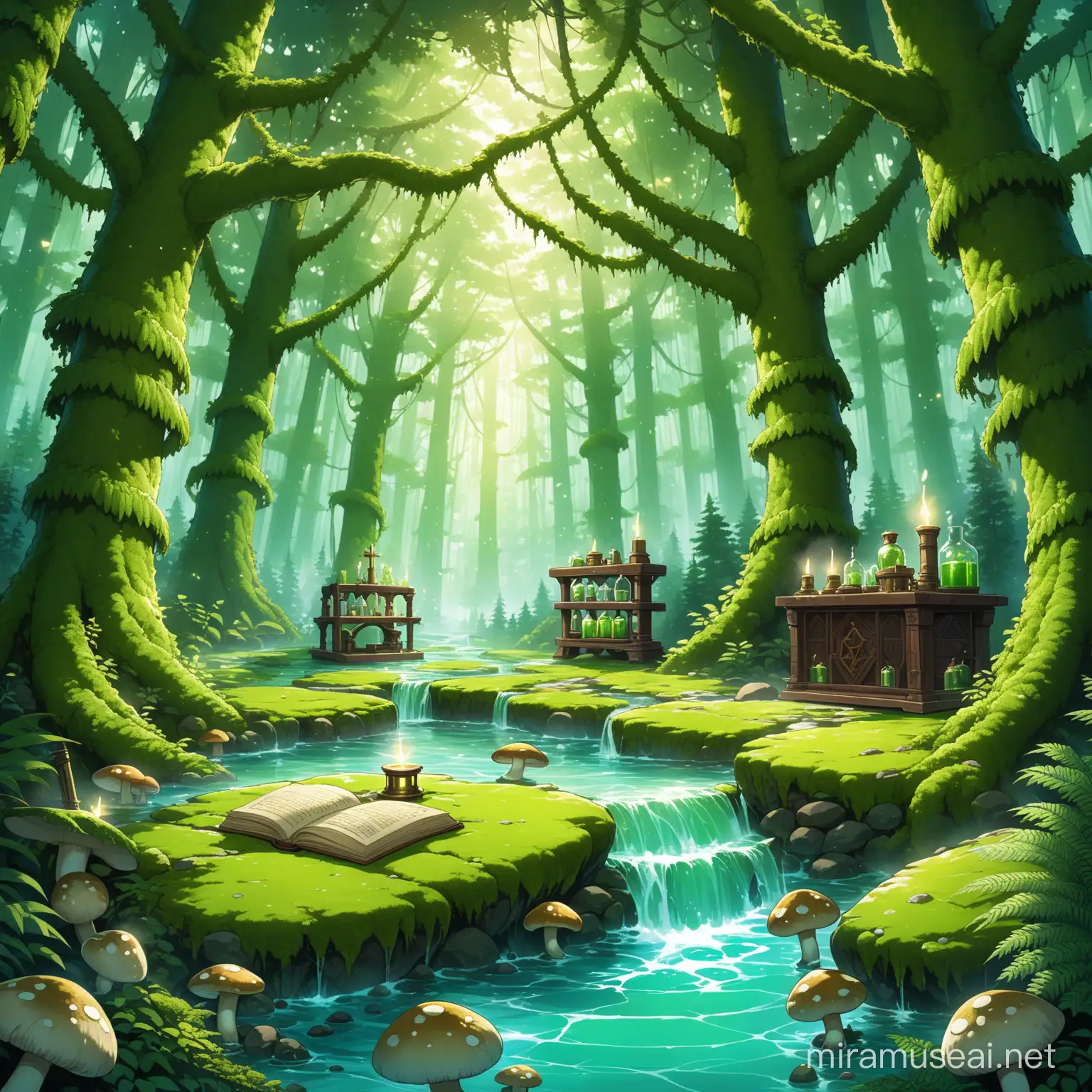Enchanted Alchemists Forest Laboratory with Spirit Guardians