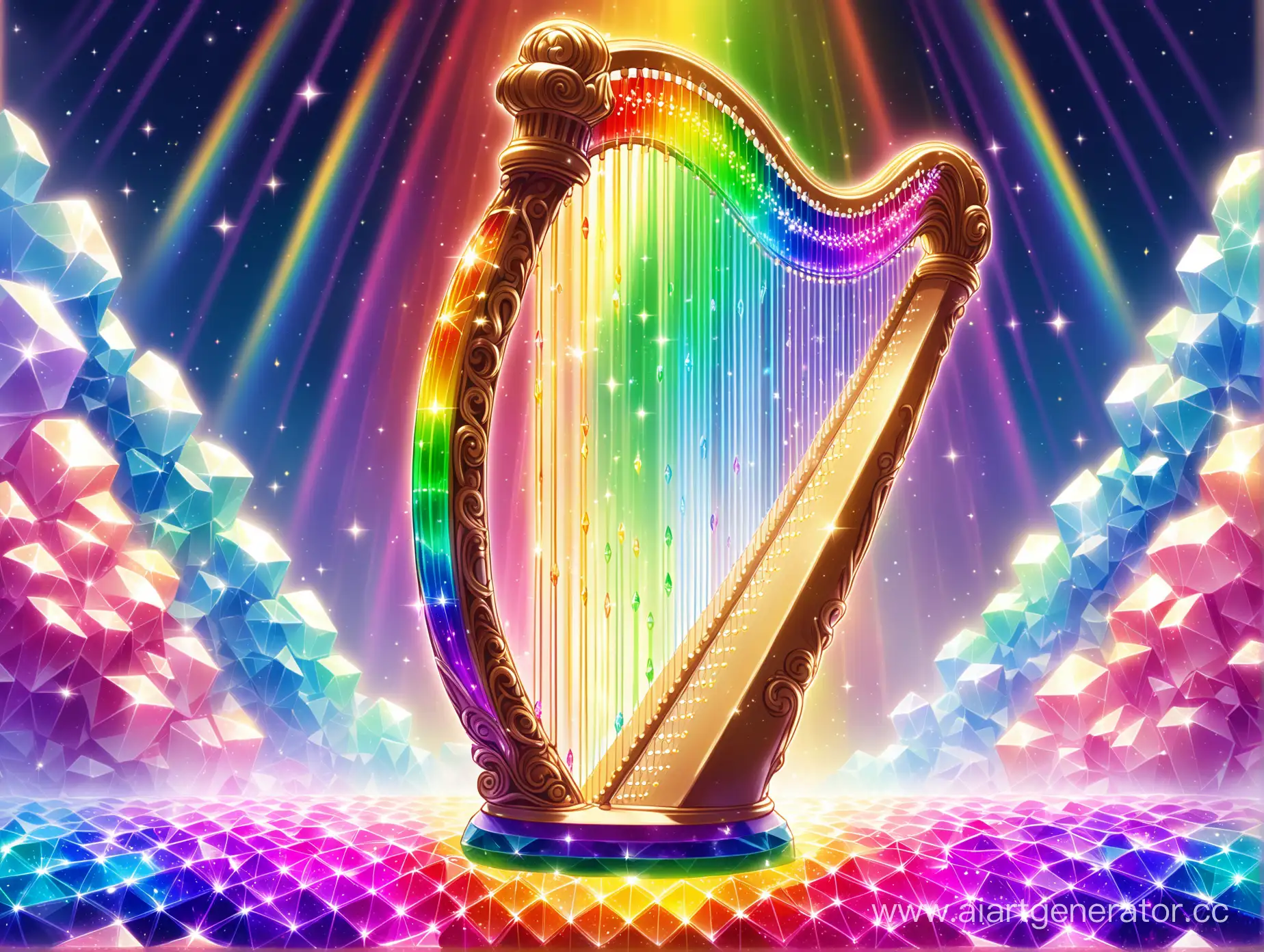 Rainbow-Crystal-Illuminated-Harp-Magic