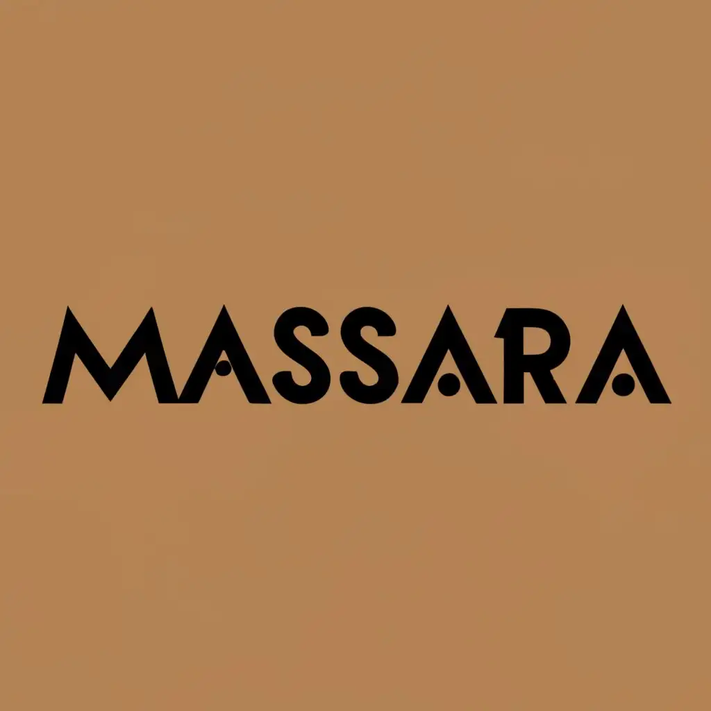 logo, store on line , with the text "masara", typography