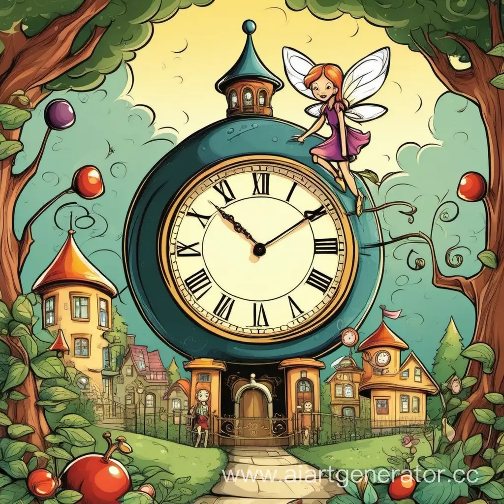 Enchanting-Fairy-Tale-Cover-with-Animated-Clock