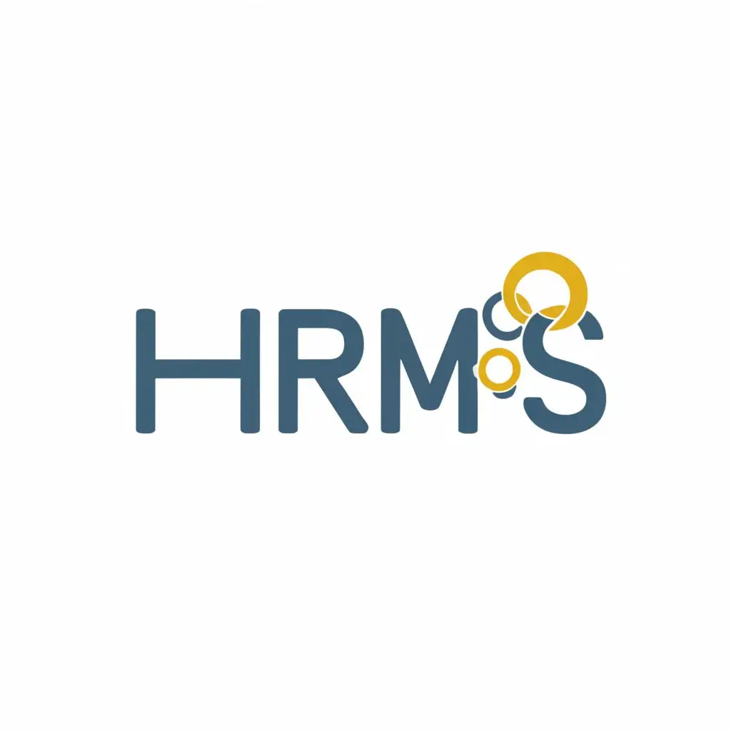 a logo design,with the text "HRMS", main symbol:HRMS,Minimalistic,clear background
