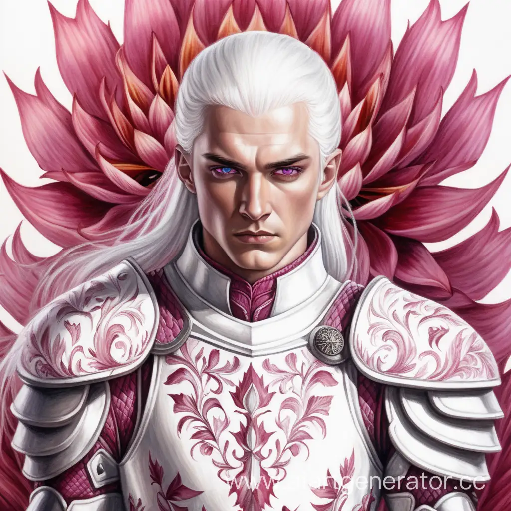 Elegant-WhiteHaired-Lord-in-Fiery-Flower-Armor-Game-of-Thrones-Inspired-Art