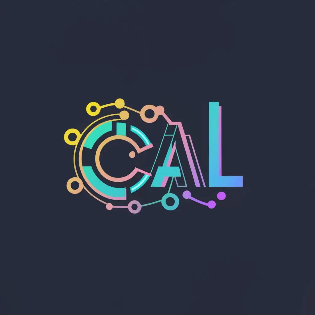 logo, tech, with the text "cal", typography, be used in Technology industry