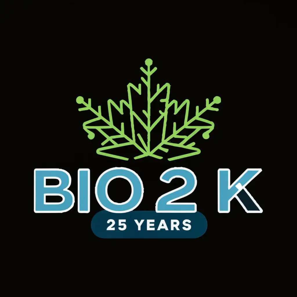 a logo design,with the text "BIO 2K UNPAD 25 Years", main symbol:maple leaf,complex,be used in Education industry,clear background