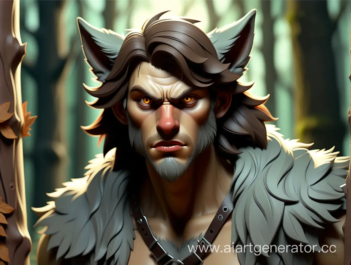 Enchanting-Brunette-Guy-with-Wolf-Ears-in-Fantasy-Forest