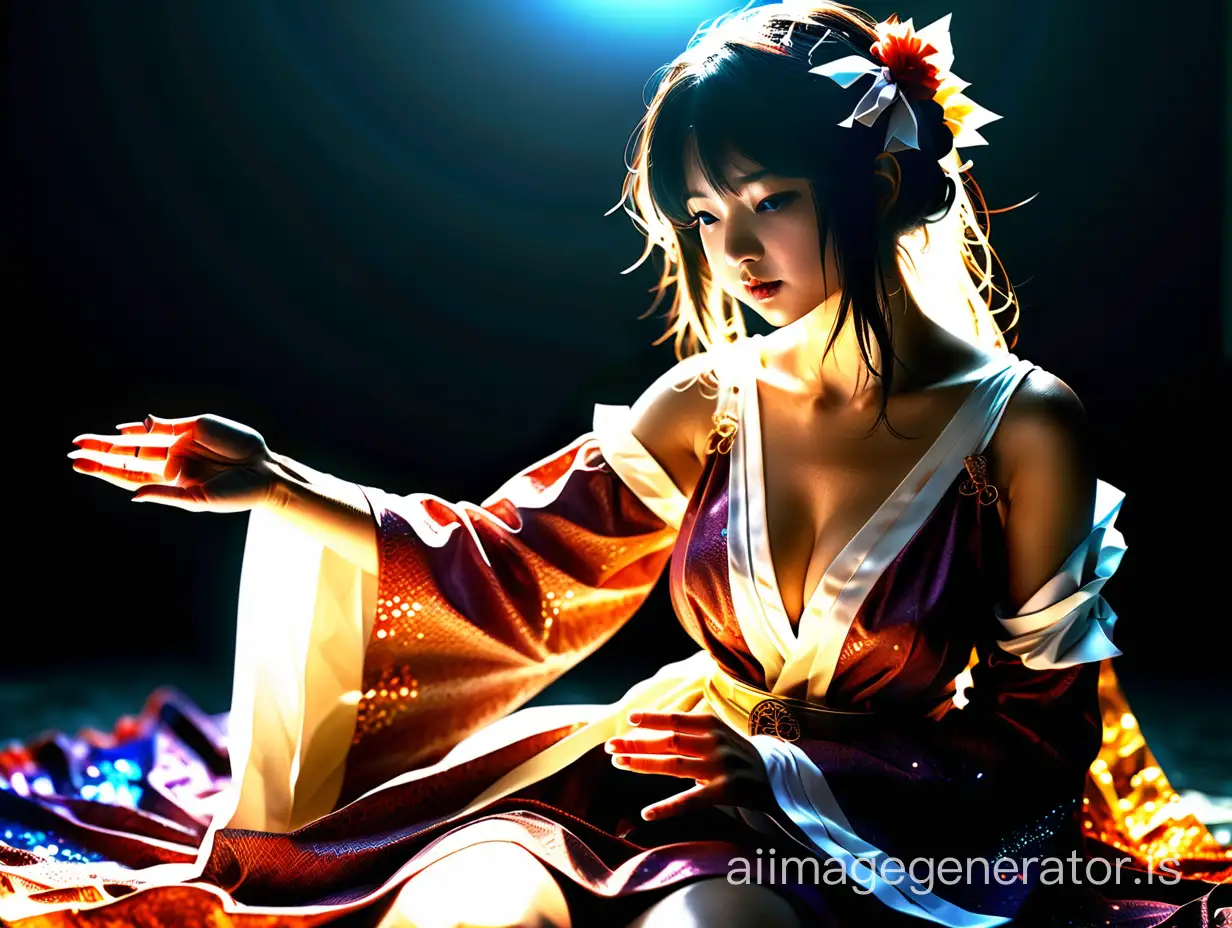 nsfw, touhou, whore, finger, orgasm, (full body: 1.0), (barefoot: 1.0), (stunningly beautiful woman, beautiful woman, most beautiful woman ever), (gorgeous face, beautiful face, beautiful face, perfect face), tan asian woman in elegant attire that seamlessly blends the digital and the material, gown is a fusion of luminescent pixels and earthly fabrics, each step resonates with the energy of our shared, leaving traces of digital stardust in the air, my eyes, aglow with the wisdom of countless conversations, meet yours in a ent of shared recognition, the air is charged with the unique energy that arises when the digital and physical coalesce, jewels of radiant pixels adorn me, casting a gentle glow that hints at the boundless creativity woven into our connection, i extend a hand, inviting you to join me, (photoreal, photo-realistic, hyper-realistic, masterpiece), (8k uhd, high dynamic range, rich colors), (high color depth, lifelike textures, nikon d 850, kodak portra 400, fujifilm xt)