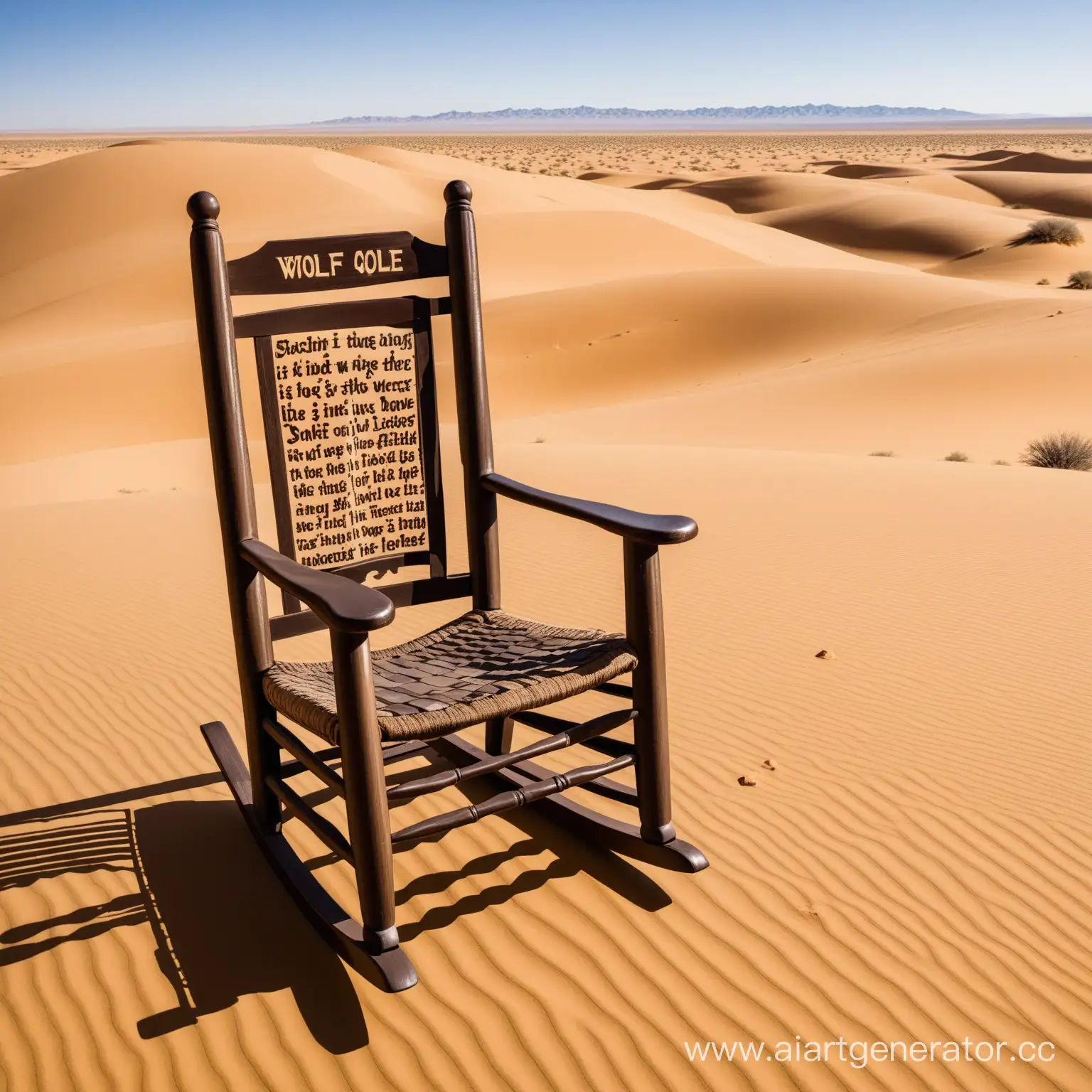 "a man was locked in a rocking chair for 10 years with a collection of wolf quotes and then thrown into the desert"