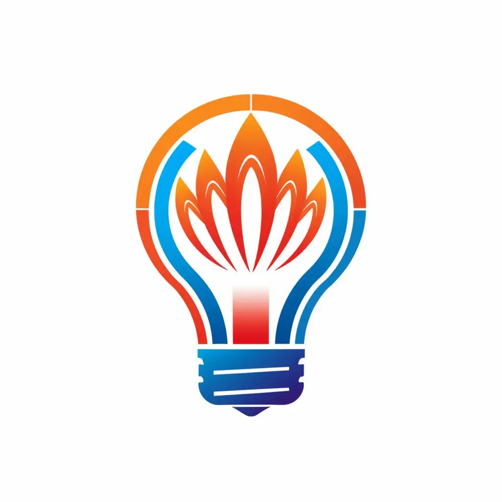 LOGO-Design-for-Luminescent-Technology-Abstract-Light-Bulb-with-Russian-Flag-Influence