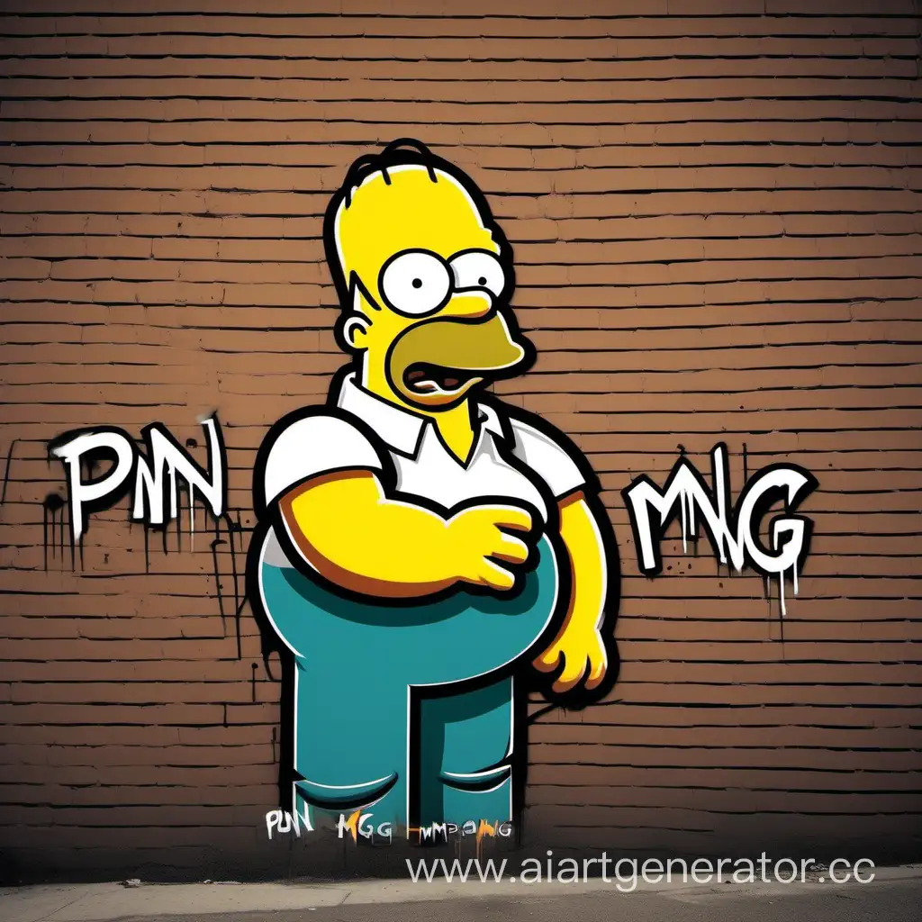 Simpsons-Style-Brick-Wall-Graffiti-with-pnmkg
