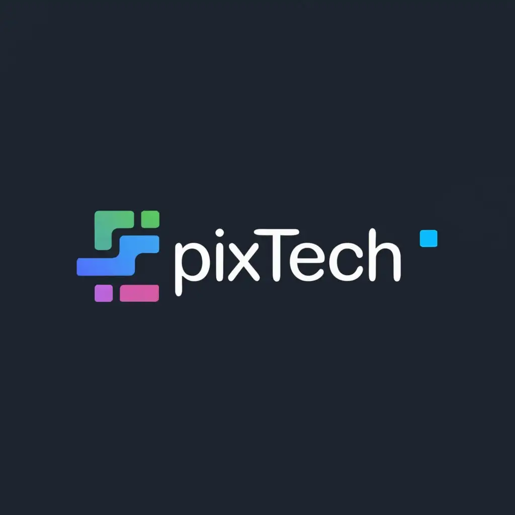 a logo design,with the text "PixTech", main symbol:Pix logo and some technology shit,Minimalistic,be used in Technology industry,clear background