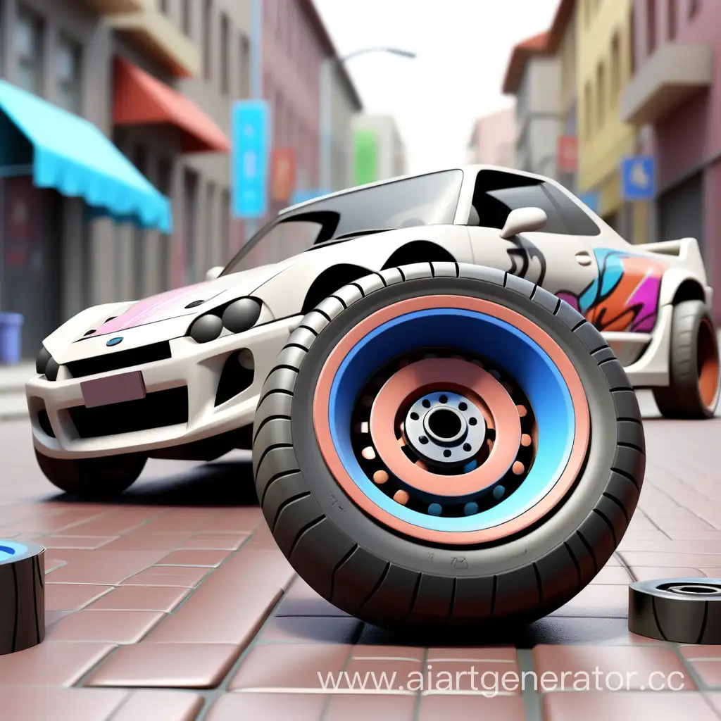 Urban-3D-Zhiguli-Drift-with-Metal-and-Plastic-Wheels-in-City