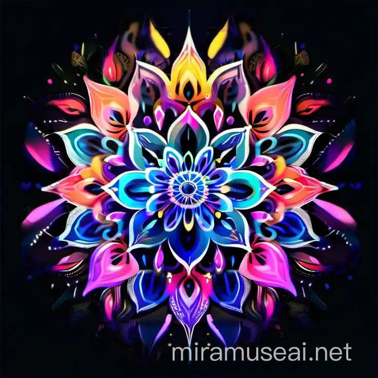 Colorful Mandala Art Design Intricate Geometric Patterns in Vibrant Colors