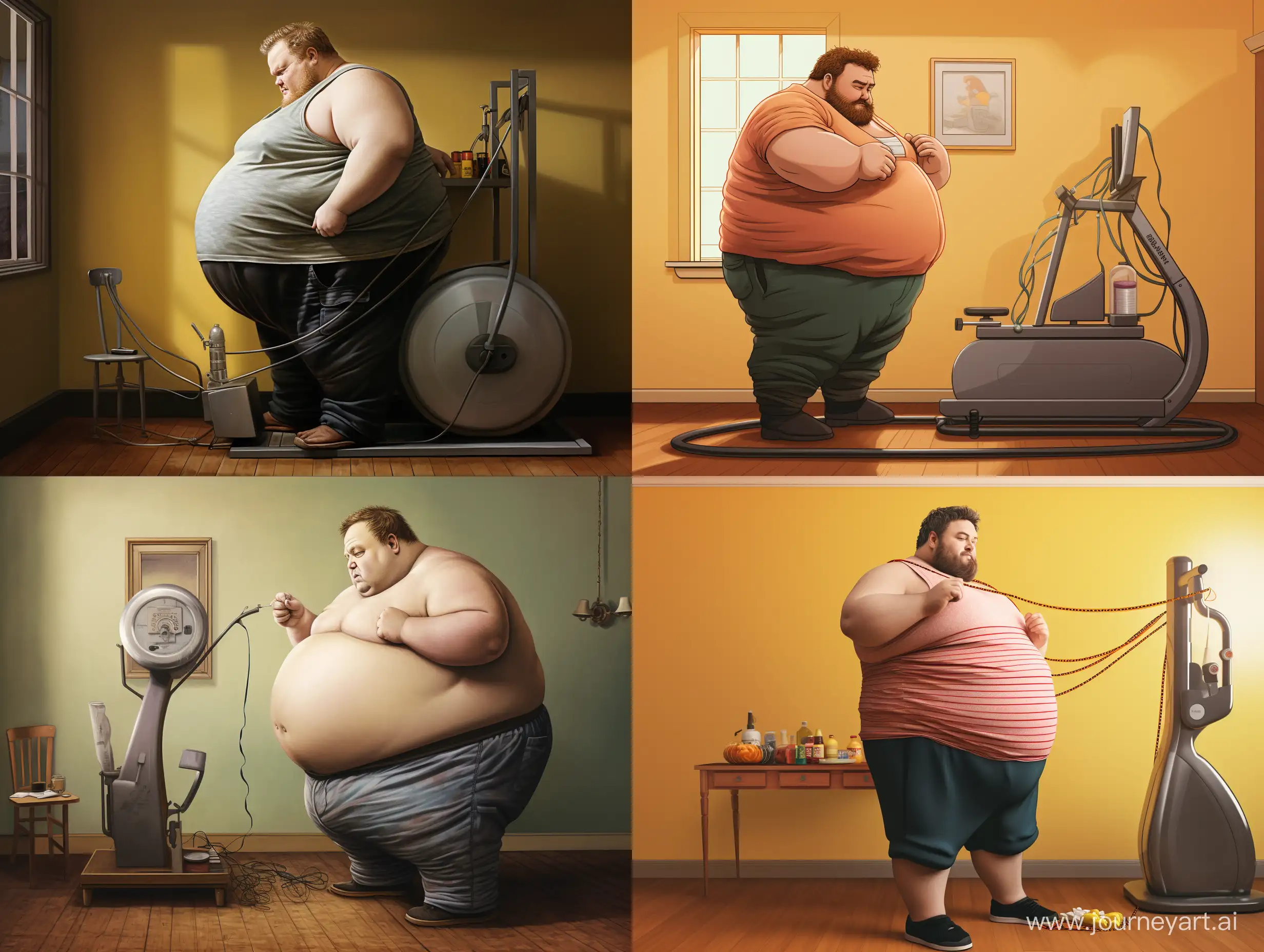 Overweight-Man-Measuring-Waist-on-Weight-Machine