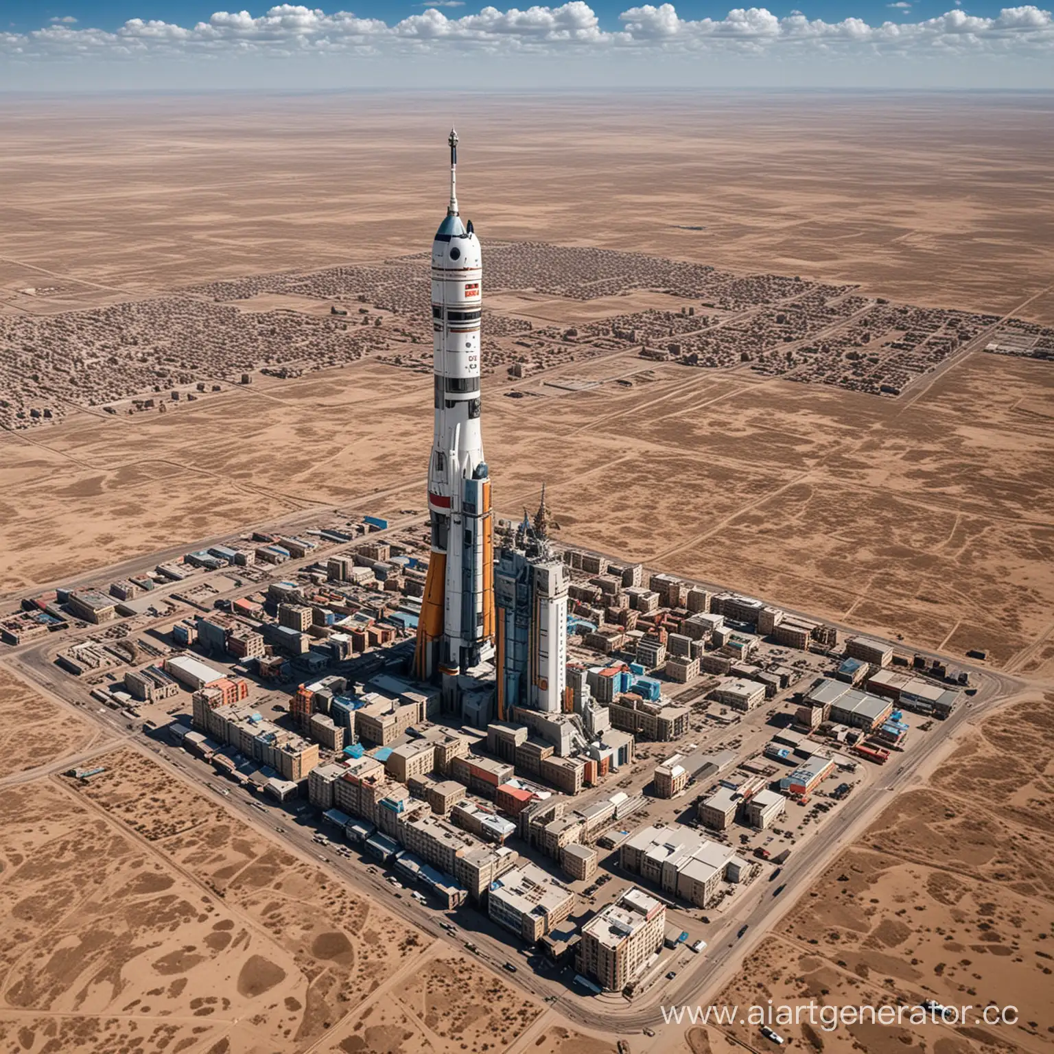 the city of Baikonur in the future
