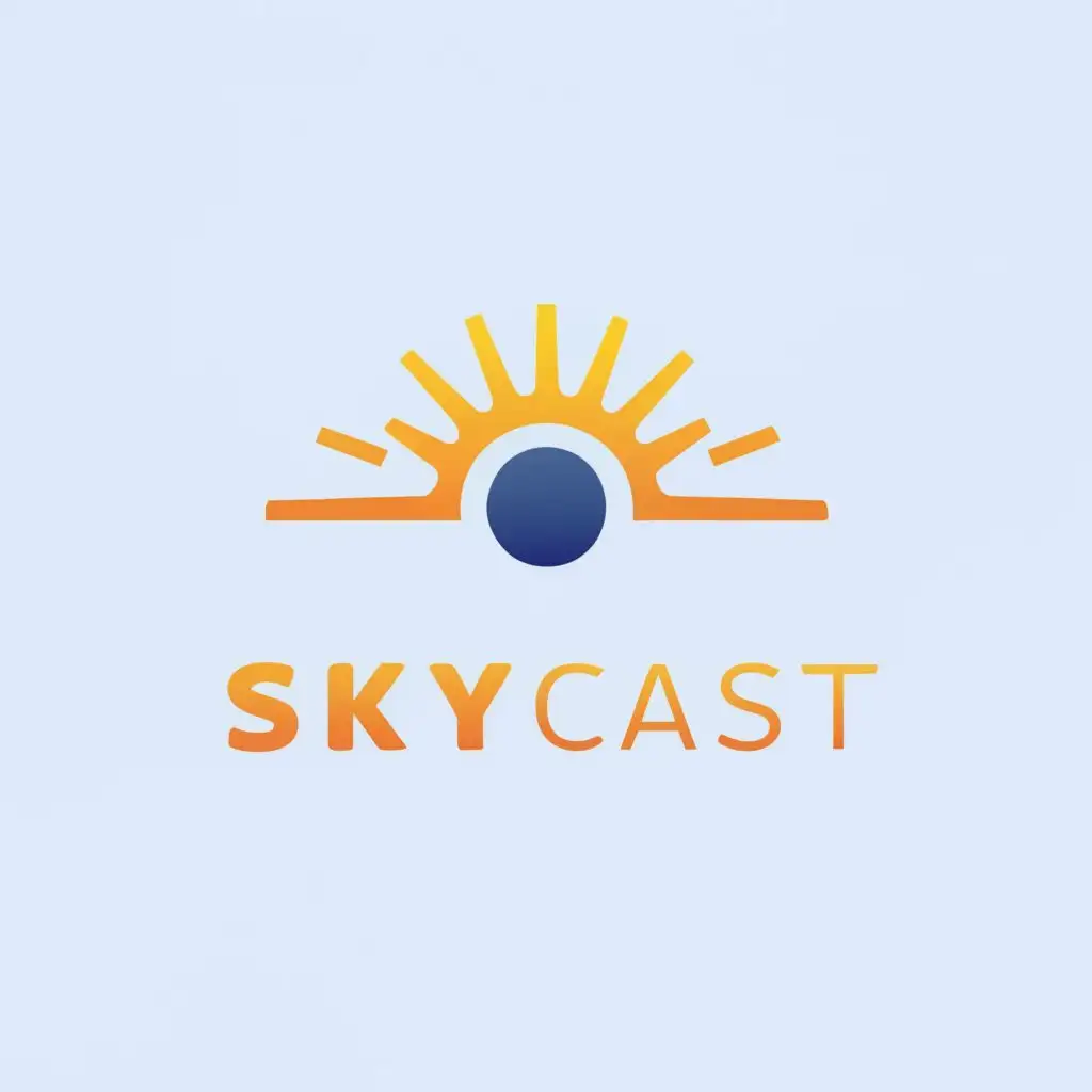 a logo design,with the text "Sun", main symbol:Skycast,Moderate,clear background