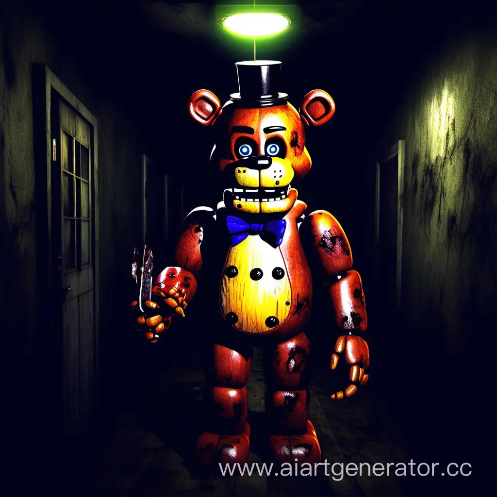 Terrifying Five Nights With Freddy Horror Game Experience Ai Art Generator 3391