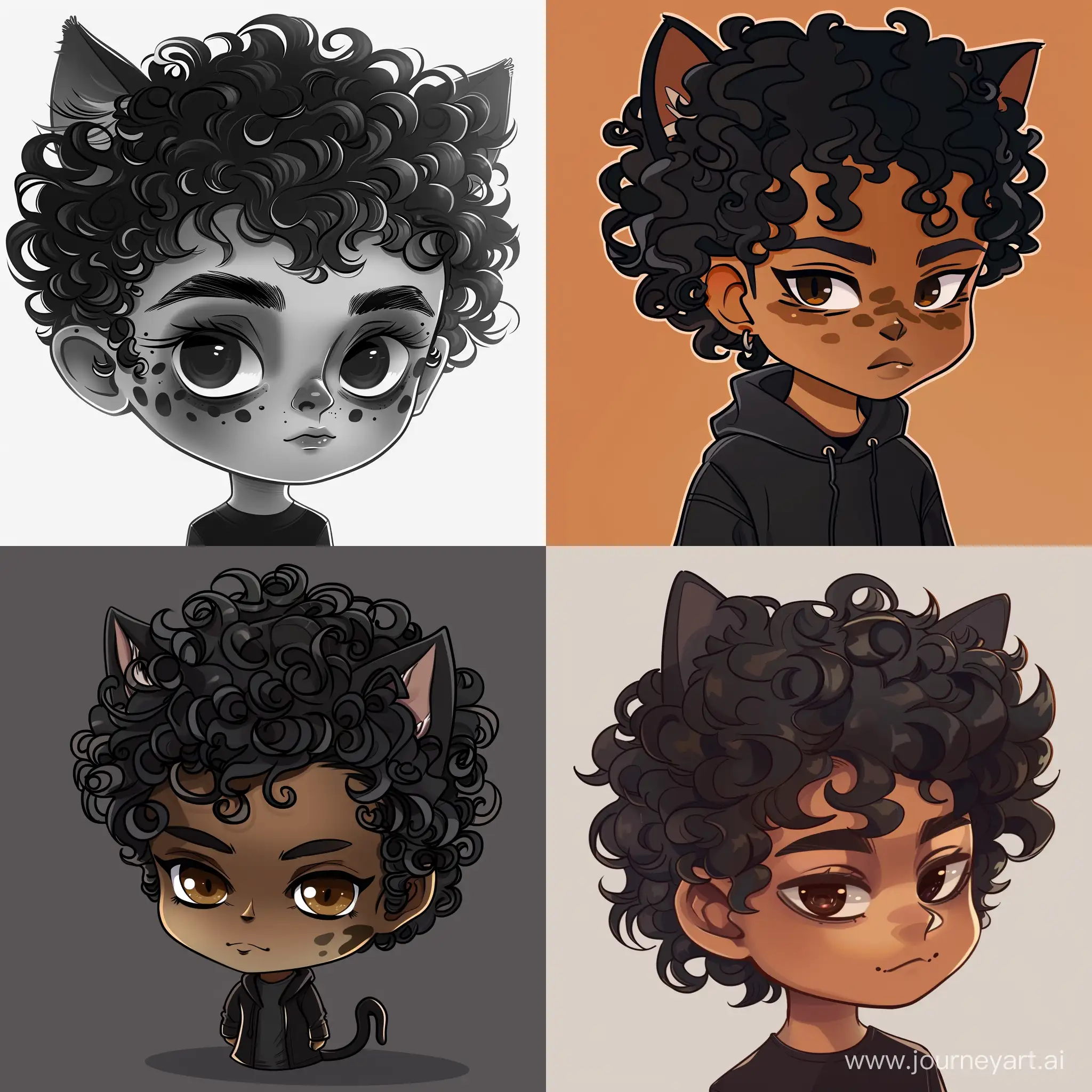 CurlyHaired-Cola-Person-with-Unique-Design-and-Cat-Ears