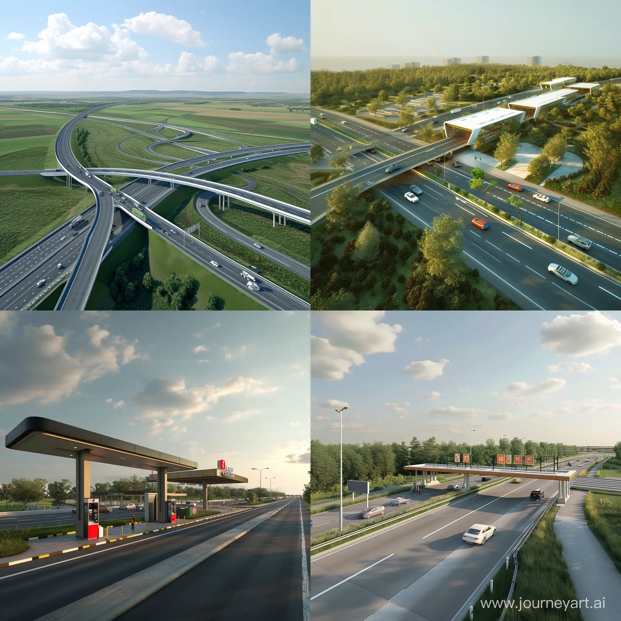 未来高速公路上的服务区