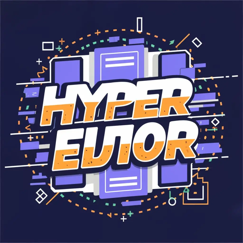 logo, Edit, with the text "Hyper Editor", typography, be used in Internet industry