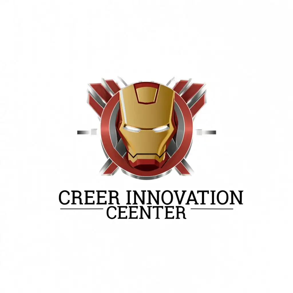 a logo design,with the text "Career Innovation Center", main symbol:Ironman, Stark,complex,clear background