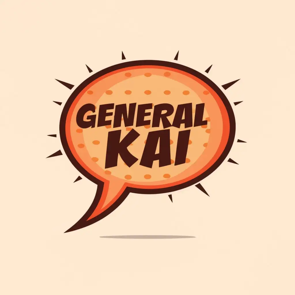 a logo design,with the text "comic speech bubble with text, "general kai"", main symbol:comic speech bubble with text, "general kai",Moderate,be used in Entertainment industry,clear background