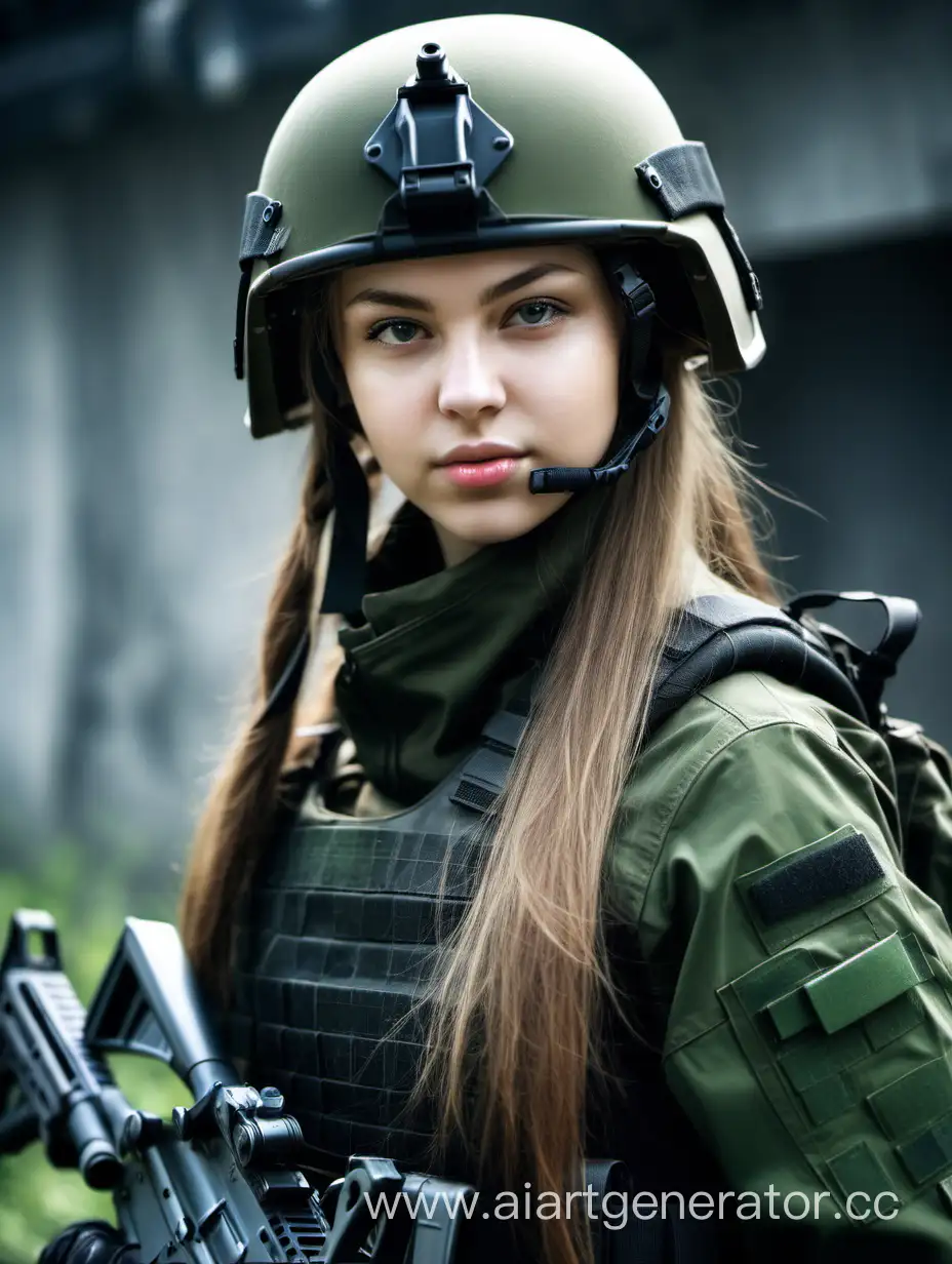 Striking-Russian-Military-Woman-in-Tactical-Gear-with-Long-Hair