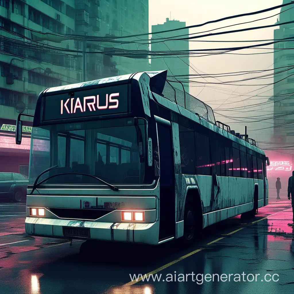 Futuristic-Cyberpunk-Ikarus-Bus-in-Urban-Dystopia