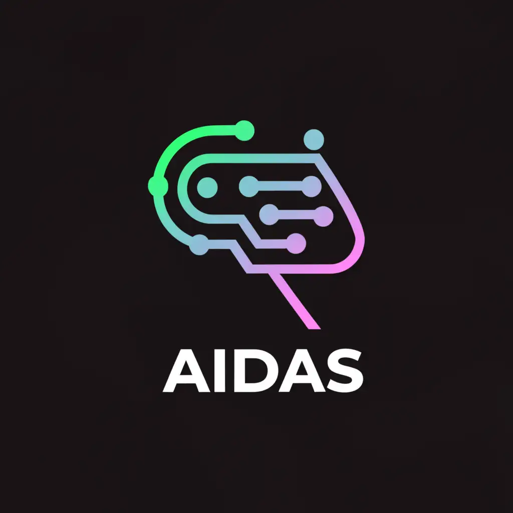 a logo design,with the text "AIDAS", main symbol:artificial intelligence data science,Minimalistic,be used in Technology industry,clear background