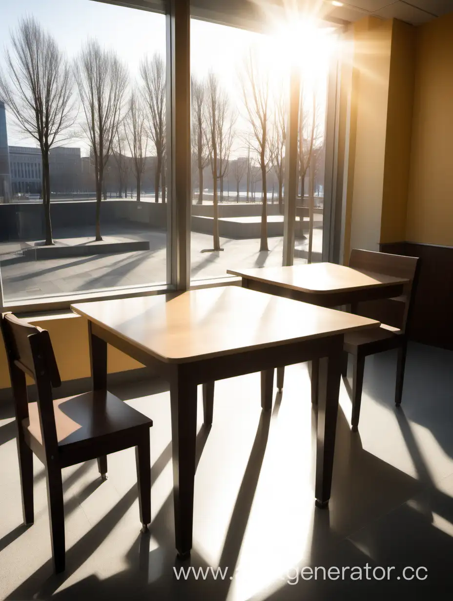 Empty-Bank-Seating-Area-Bathed-in-Sunlight