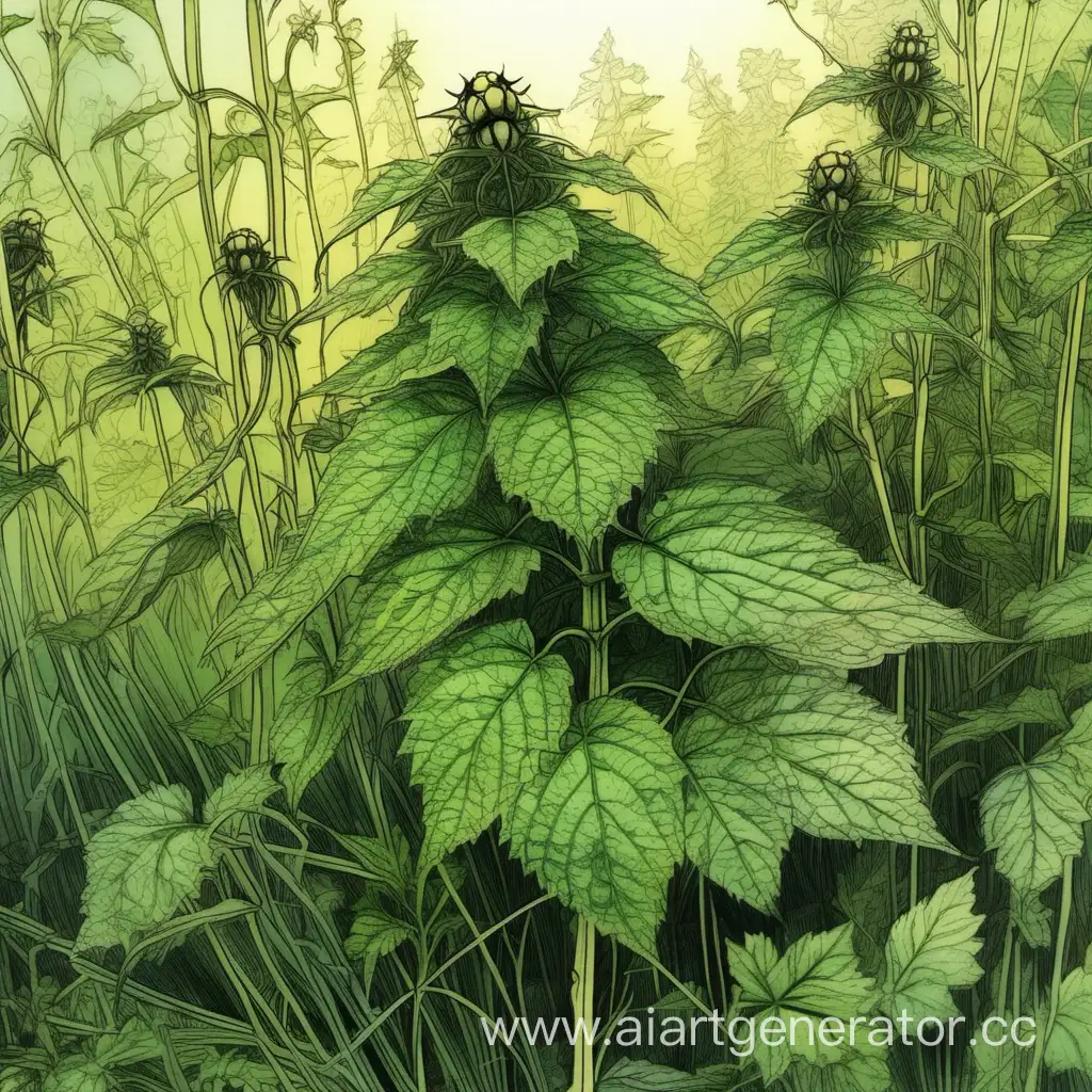 Vibrant-Nettle-in-Enchanted-Thicket-A-Morning-Greeting