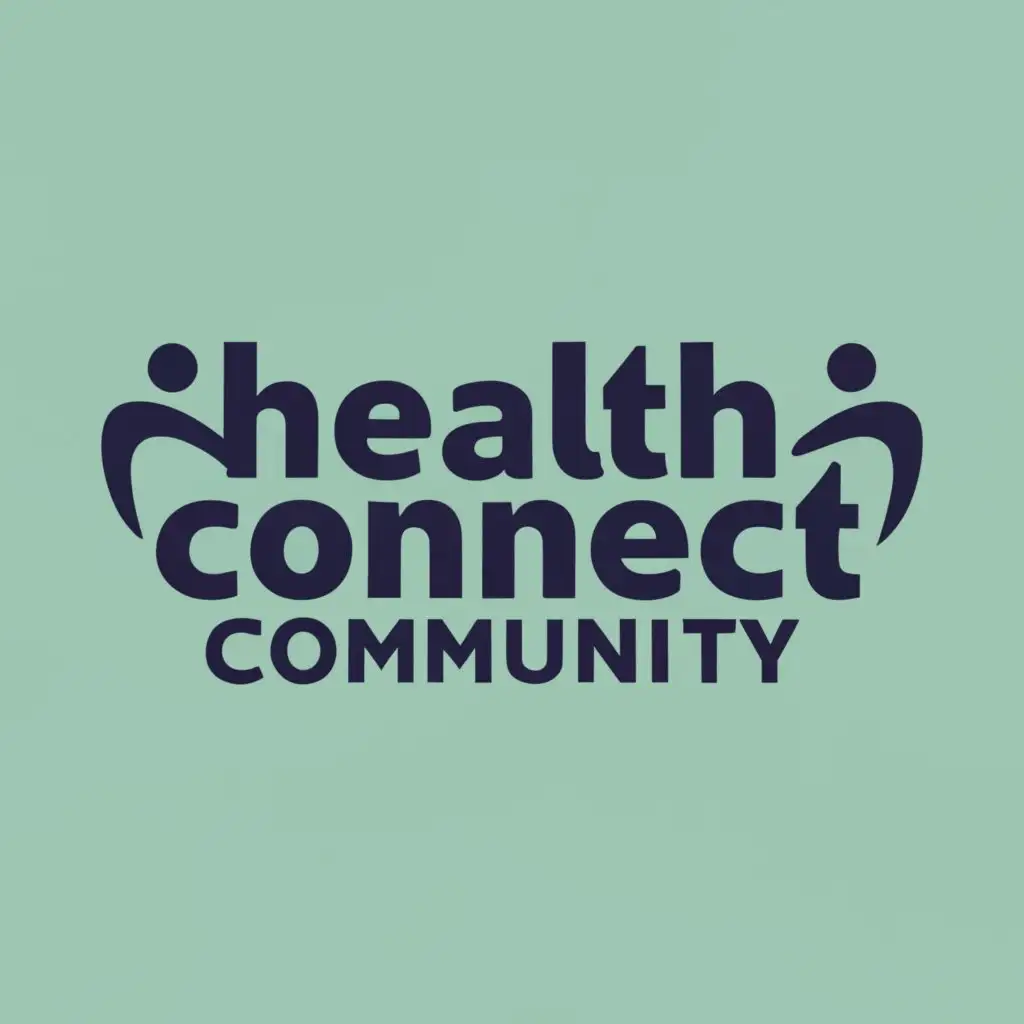 LOGO-Design-For-Health-Connect-Community-Dynamic-Human-Element-with-Typography-for-Sports-Fitness-Industry