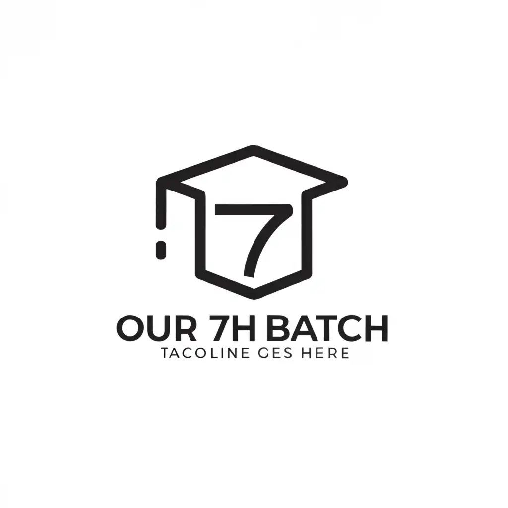 a logo design,with the text "Our 7th Batch", main symbol:stylish,Minimalistic,be used in Education industry,clear background