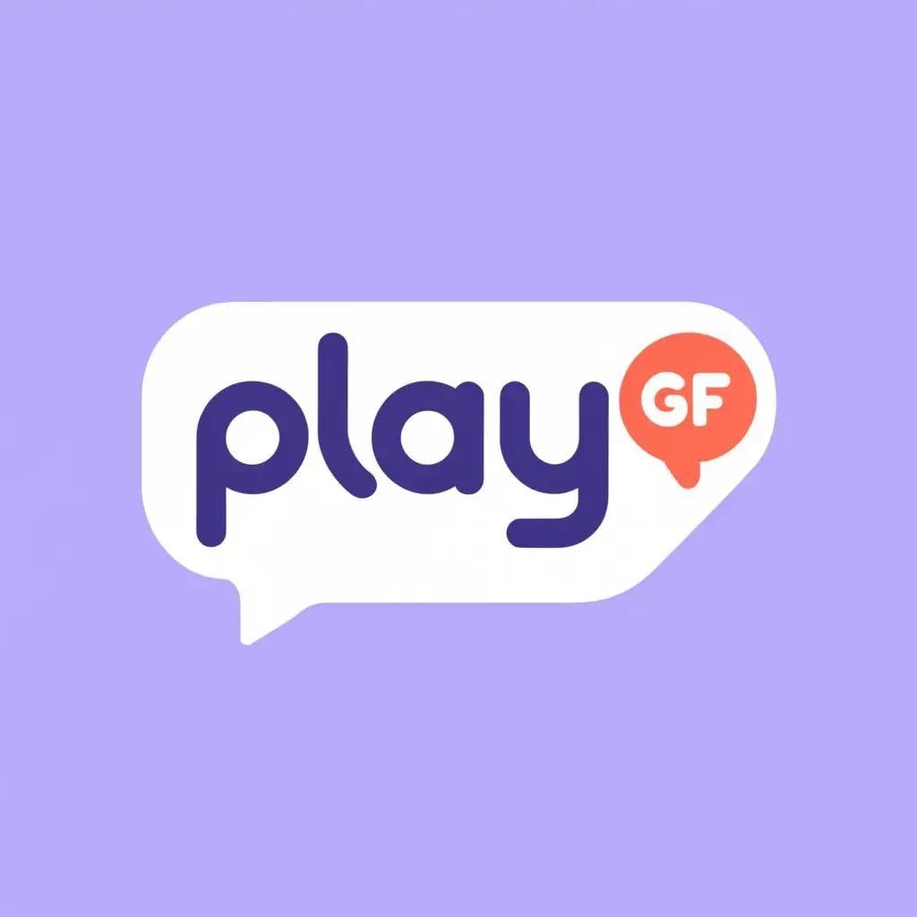 a logo design,with the text "PLAYGF", main symbol:chat,Moderate,be used in Travel industry,clear background