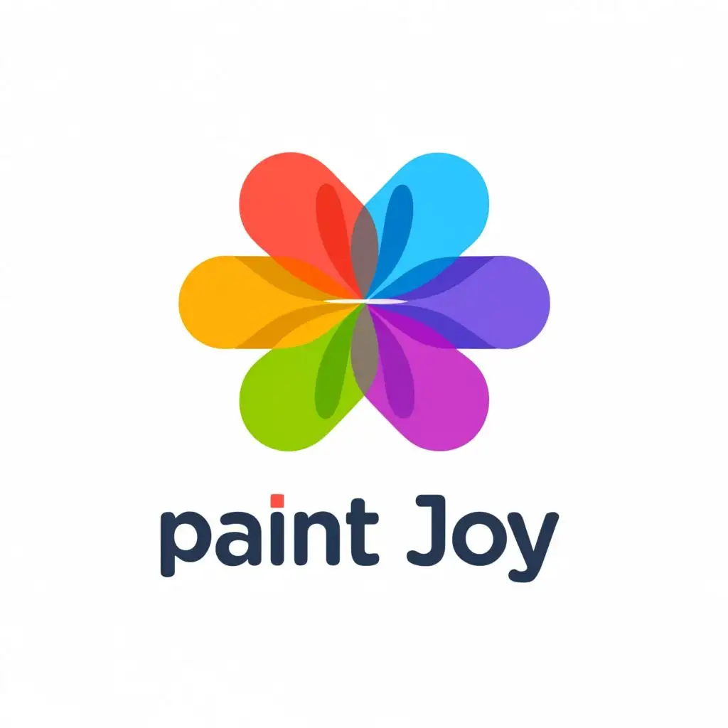a logo design,with the text "PaintJoy", main symbol:Color Palette,Moderate,be used in Technology industry,clear background