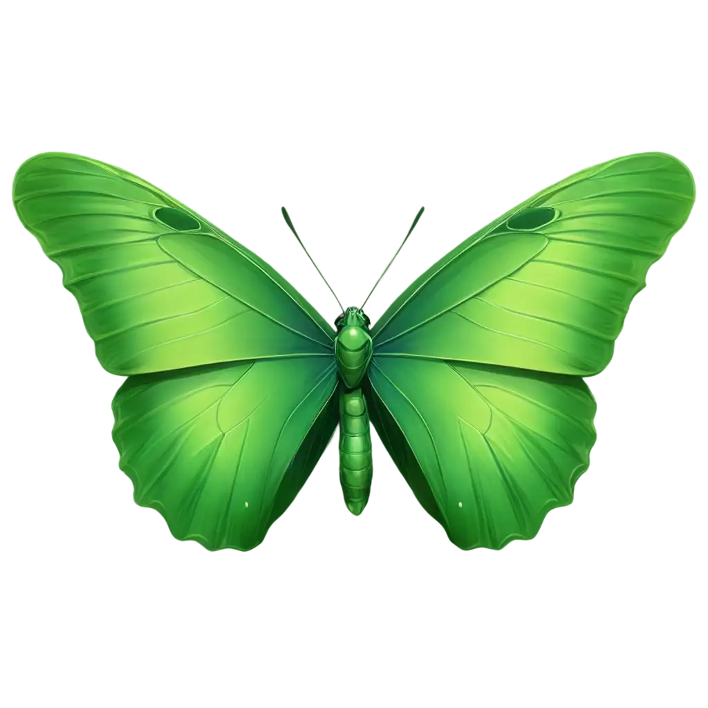 3D Green Butterfly