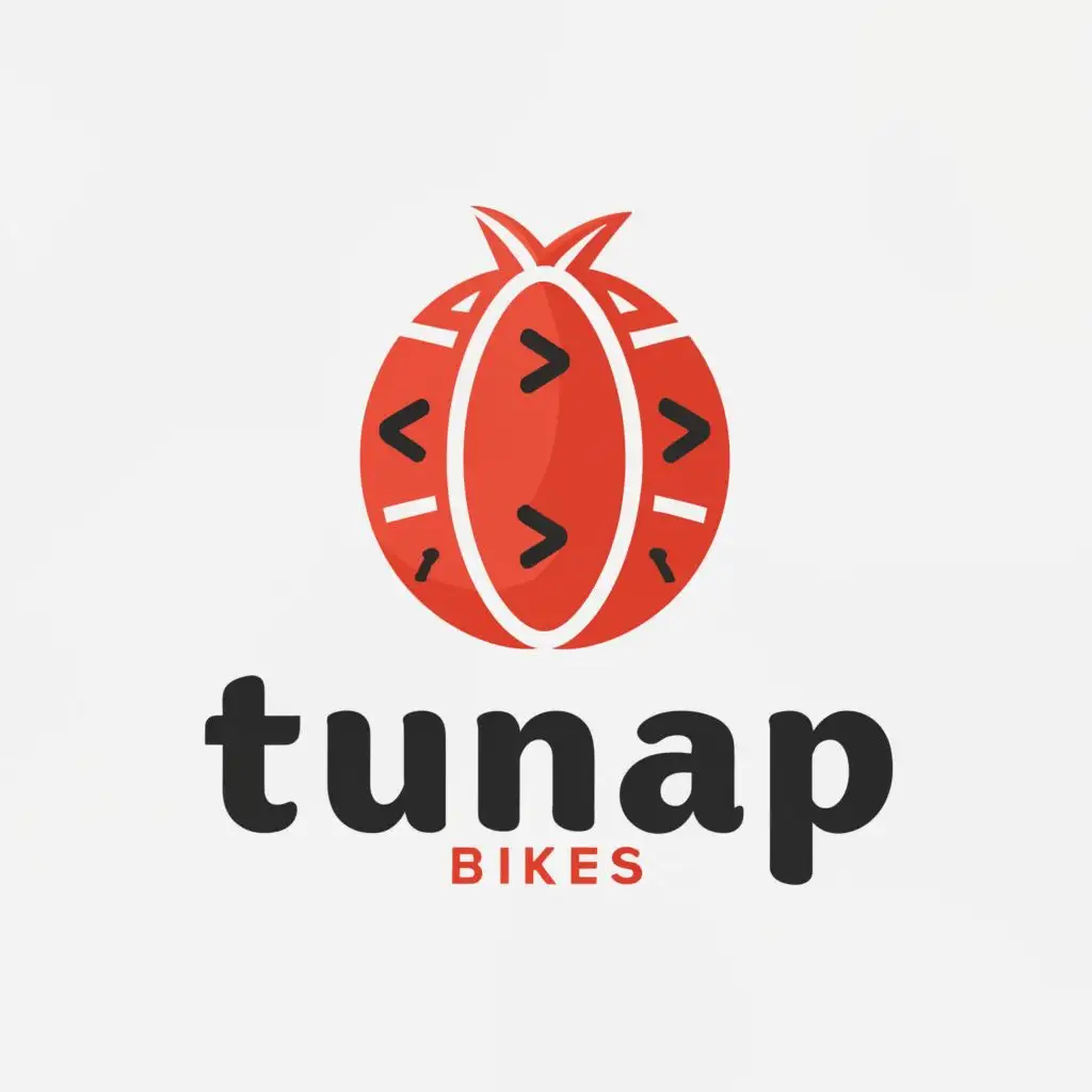 a logo design,with the text "TUNAP BIKES", main symbol:cactus red fruit,Minimalistic,be used in Sports Fitness industry,clear background