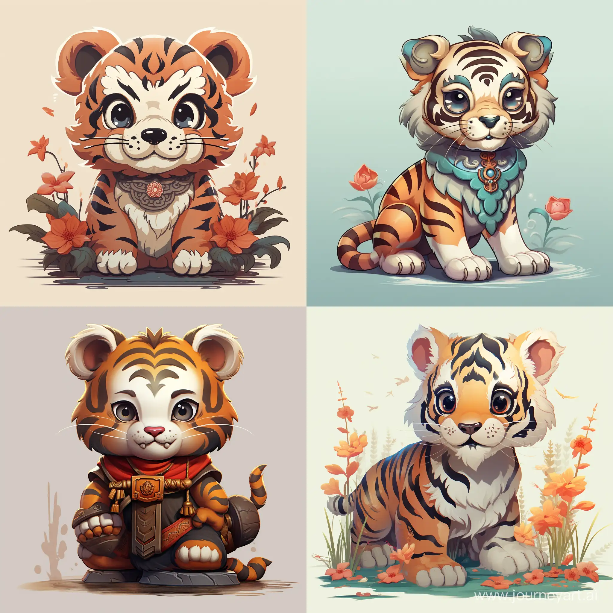 Adorable-ChineseStyle-Tiger-Artwork