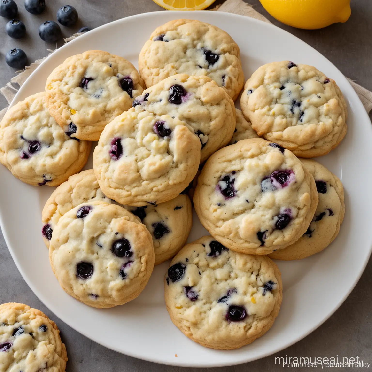 Fresh Lemon Infused Blueberry Cookies Recipe