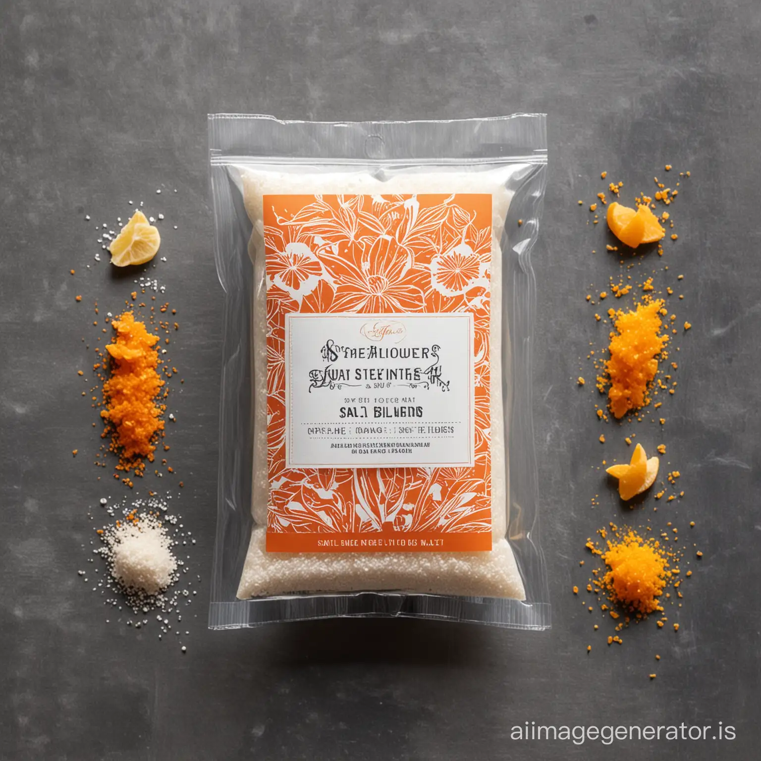 sea flower salt blend with orange zest
