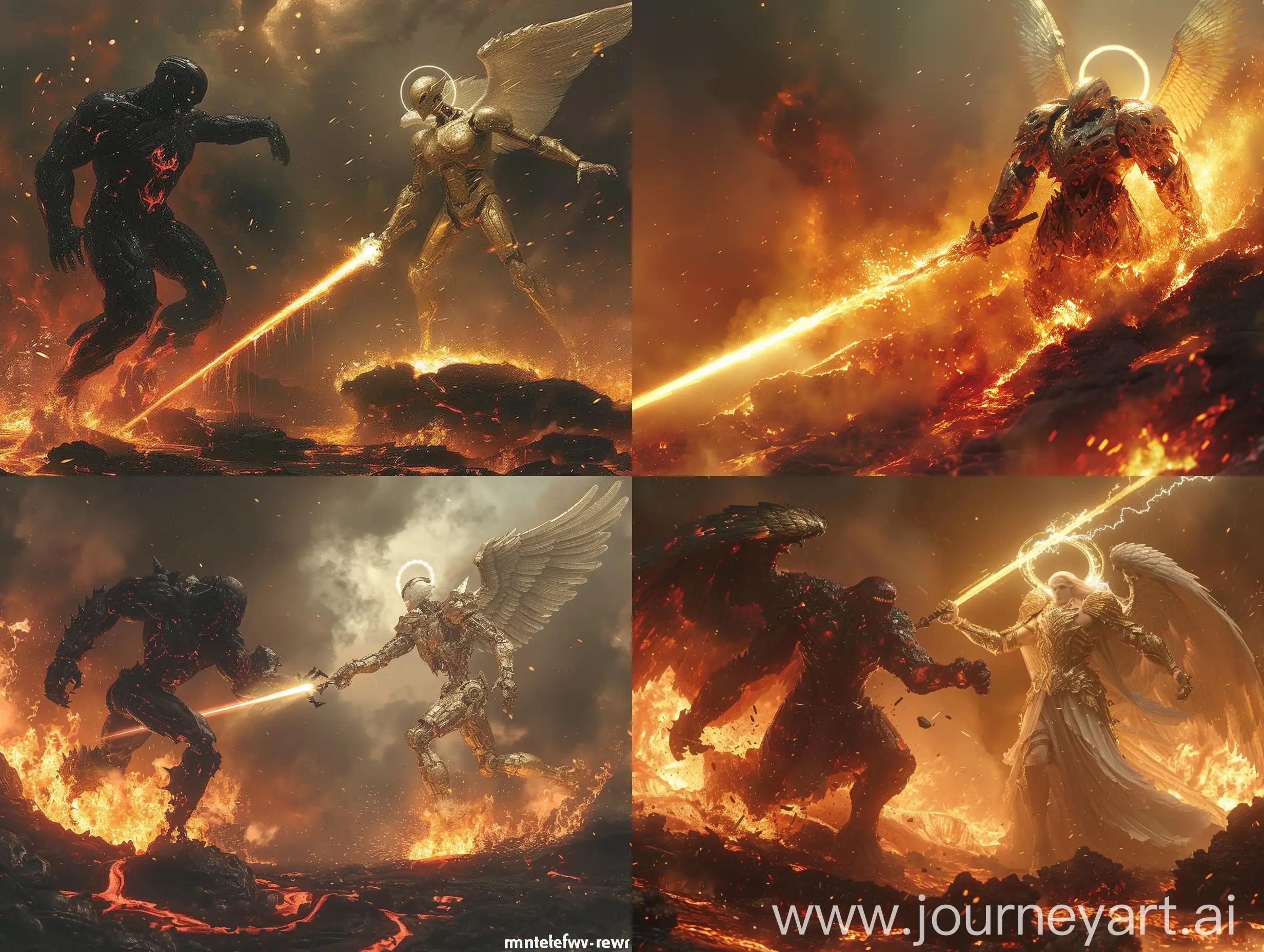 Celestial-Automaton-vs-Infernal-Robot-Epic-Clash-of-Divine-and-Demonic-Titans